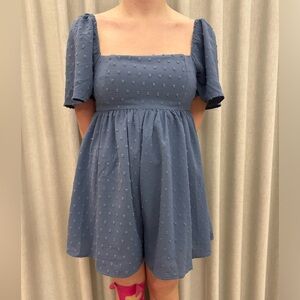 Altar’d State Dusty Blue Mini Romper - Size XS